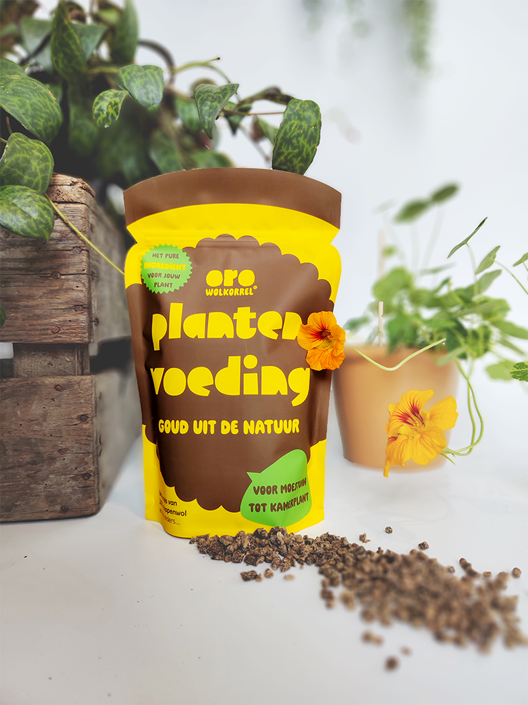 🌱 Schapenwol als Langwerkende Meststof. Tot 10 Maanden Voedingskracht!