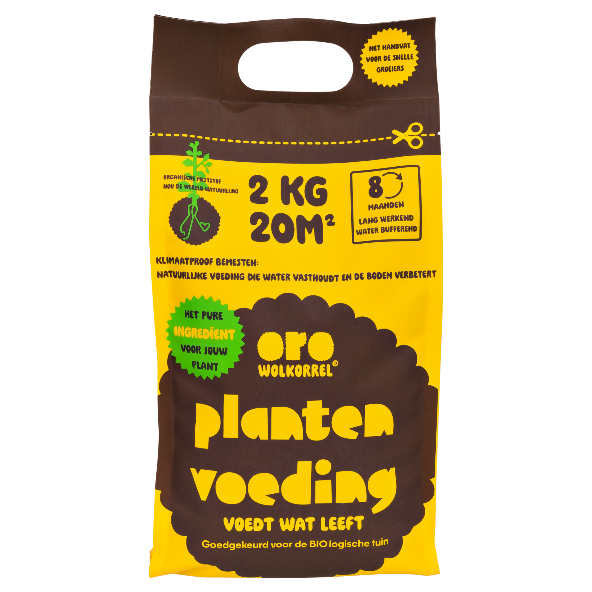 ORO wolkorrel 2kg - organische plantenvoeding van schapenwol voor moestuin en kamerplanten, geschikt voor 20m²