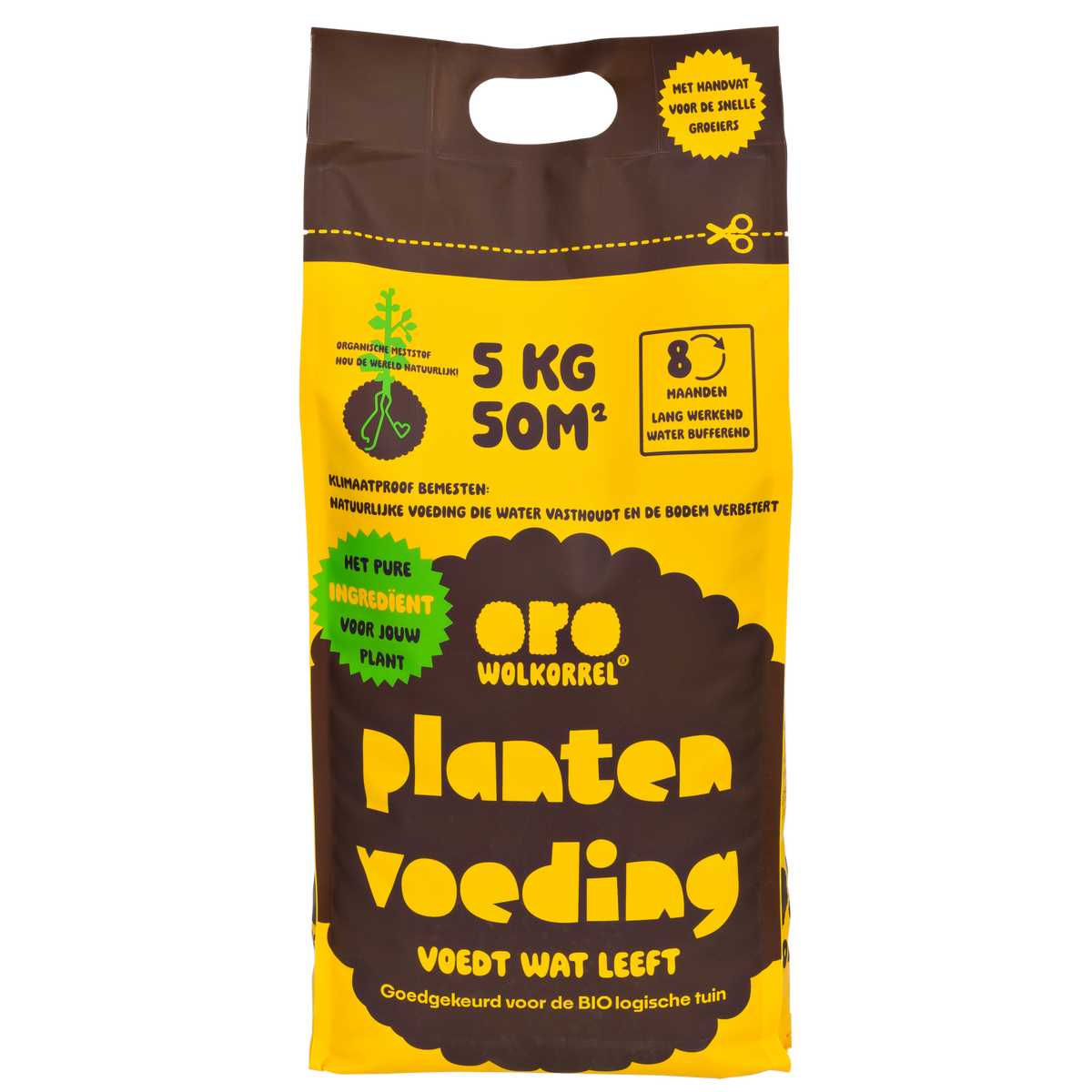 ORO wolkorrel 5kg - organische tuinmest van schapenwol, geschikt voor 50m², goedgekeurd voor de biologische tuin volgens EU-richtlijnen